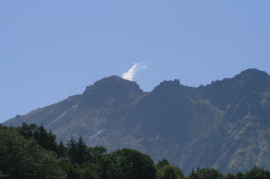 焼岳の噴煙