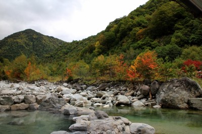 紅葉の状況奥飛騨温泉郷深山荘